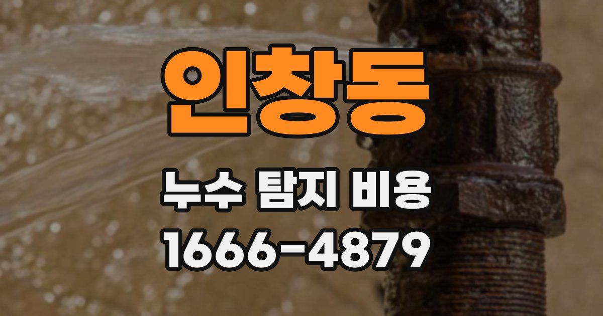인창동 누수 탐지 비용