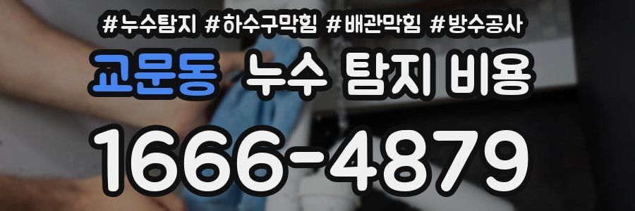 교문동 누수 탐지 비용