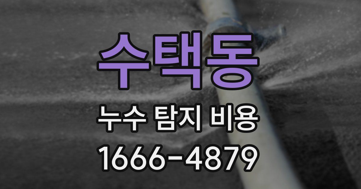 수택동 누수 탐지 비용