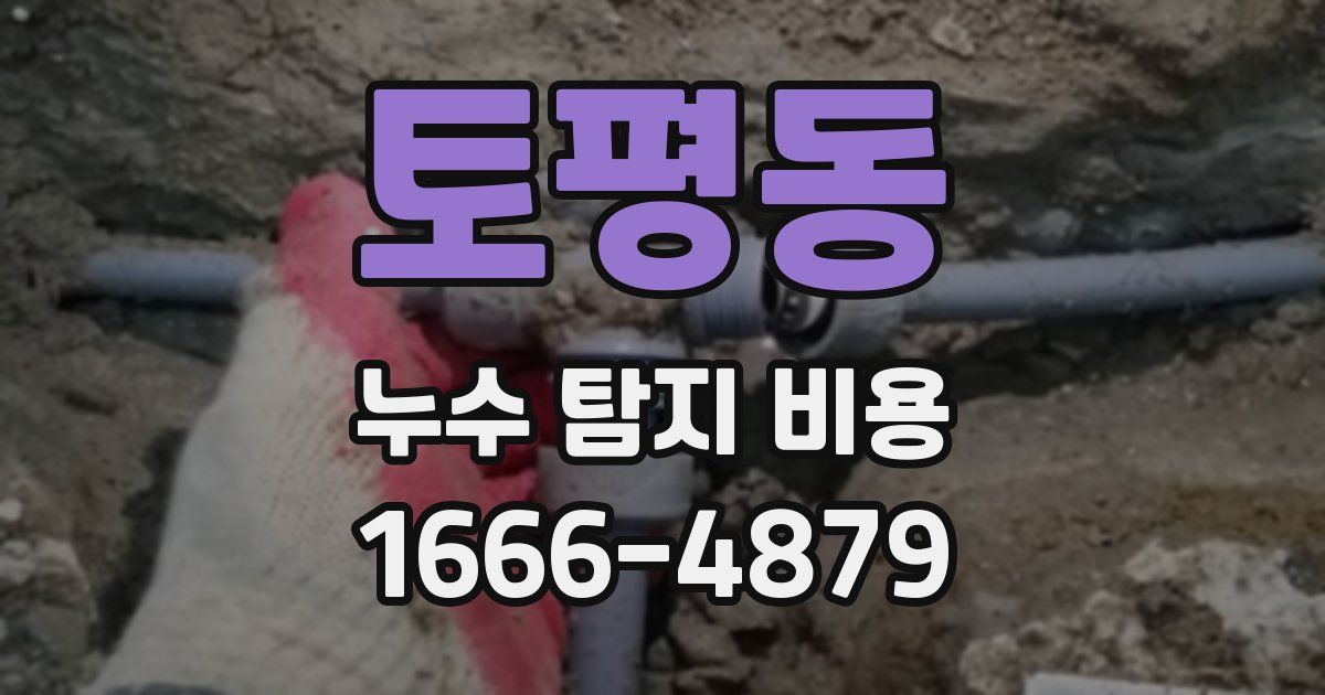 토평동 누수 탐지 비용