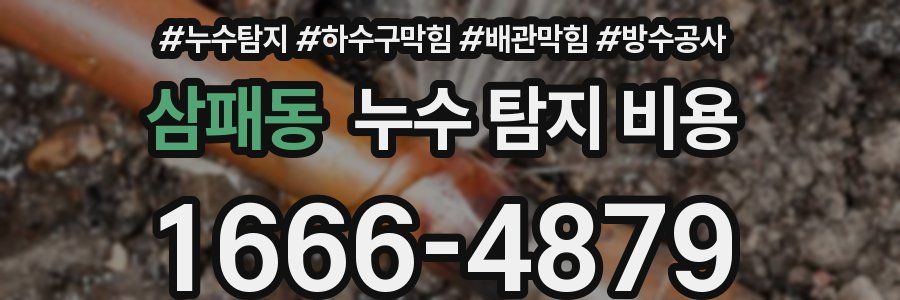 삼패동 누수 탐지 비용