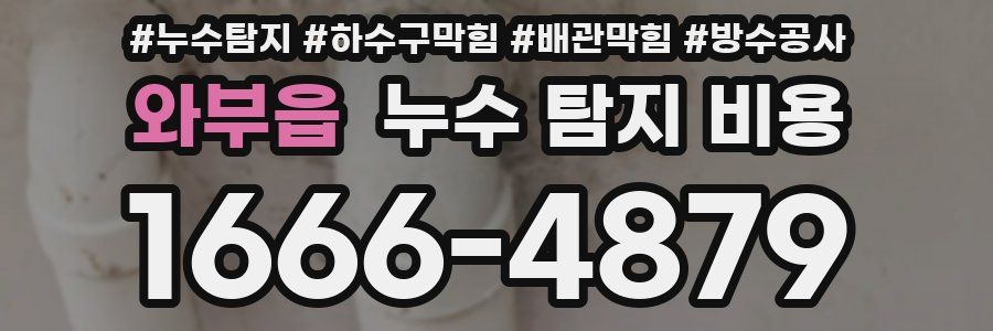 와부읍 누수 탐지 비용