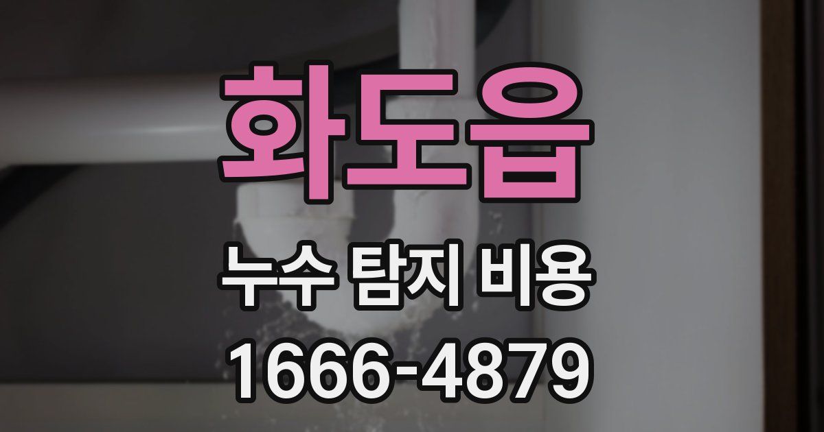 화도읍 누수 탐지 비용