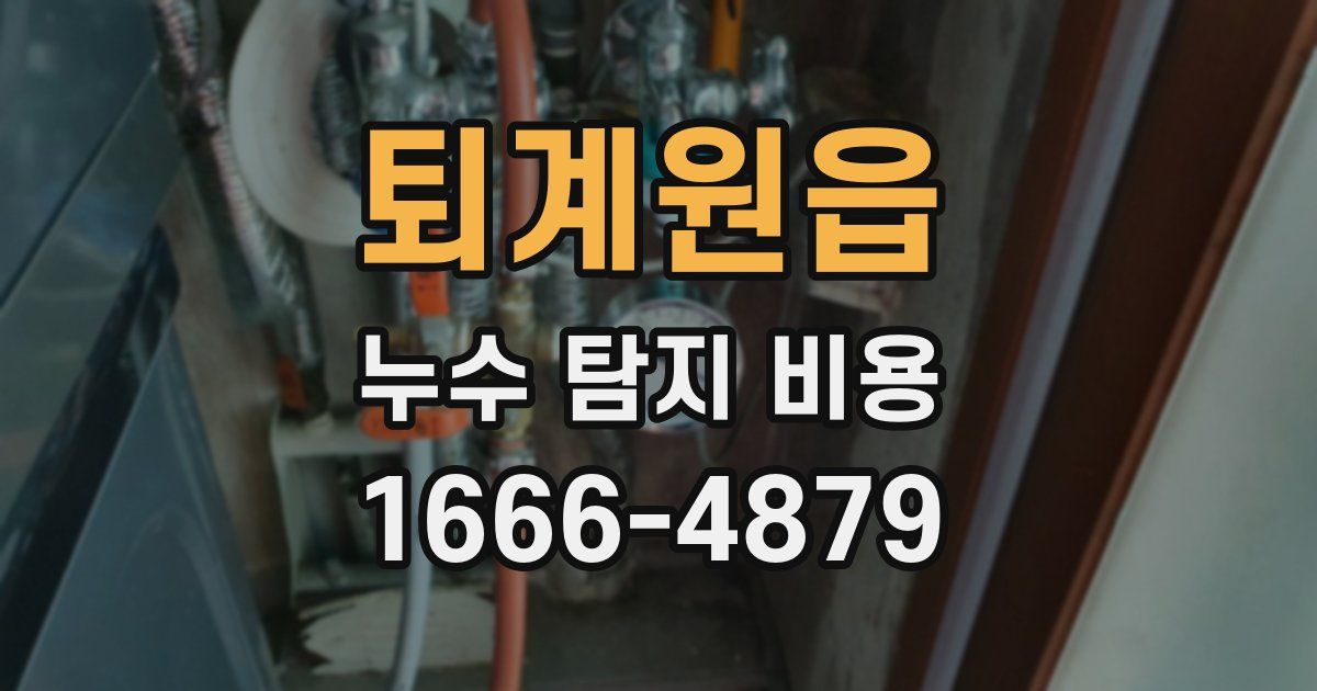퇴계원읍 누수 탐지 비용
