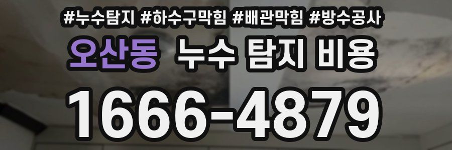 오산동 누수 탐지 비용