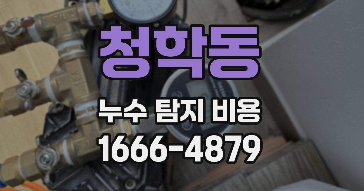 청학동 누수 탐지 비용