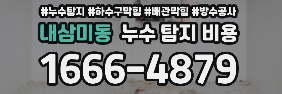내삼미동 누수 탐지 비용