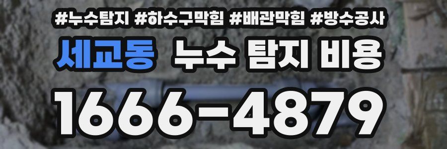 세교동 누수 탐지 비용