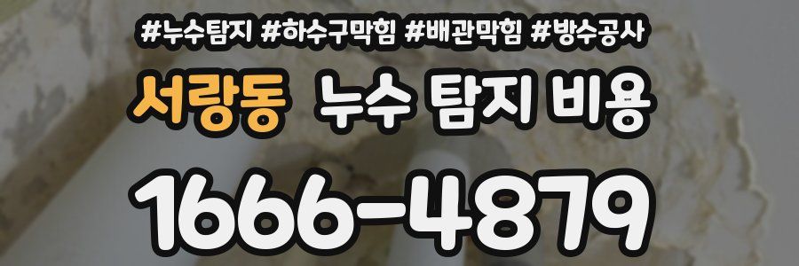 서랑동 누수 탐지 비용