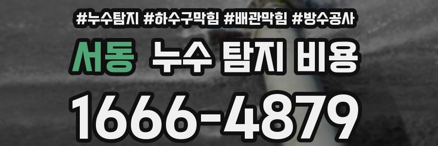 서동 누수 탐지 비용
