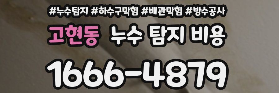 고현동 누수 탐지 비용
