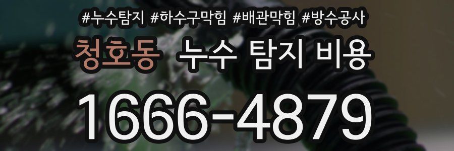 청호동 누수 탐지 비용