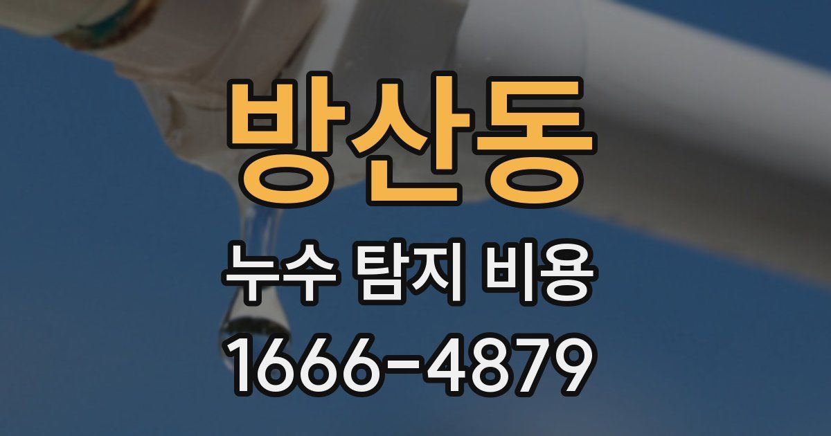 방산동 누수 탐지 비용