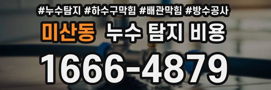 미산동 누수 탐지 비용