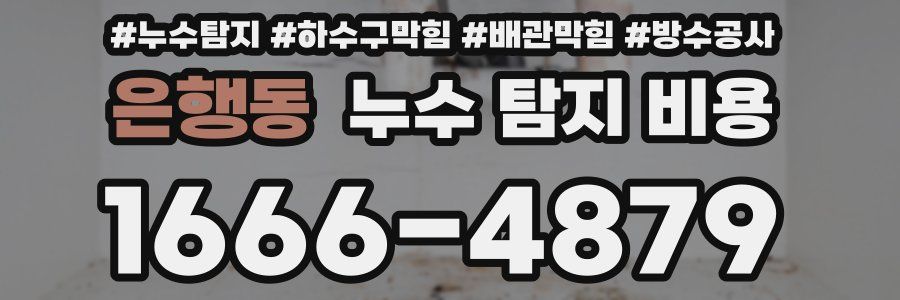 은행동 누수 탐지 비용