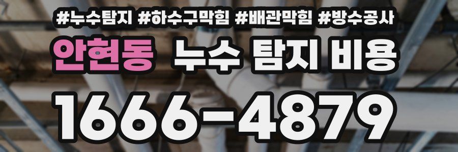 안현동 누수 탐지 비용