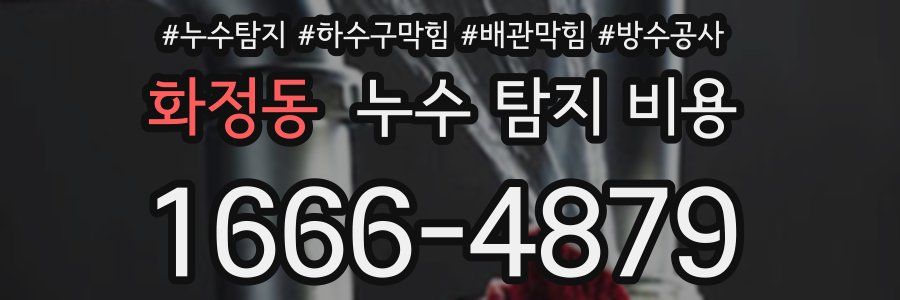 화정동 누수 탐지 비용