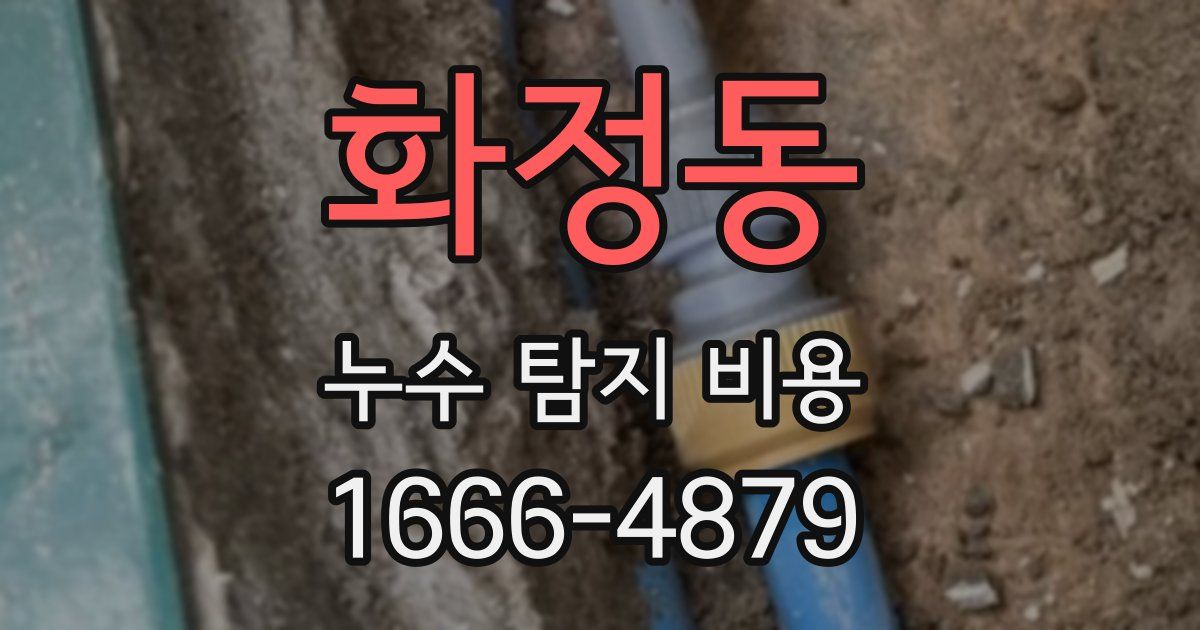 화정동 누수 탐지 비용