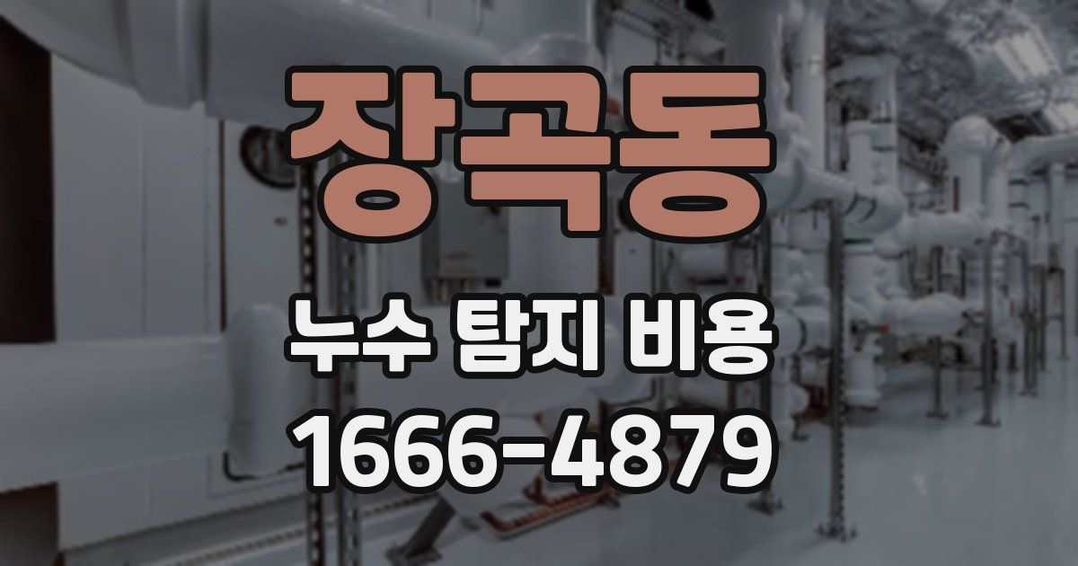 장곡동 누수 탐지 비용