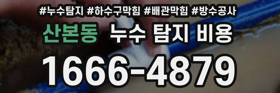 산본동 누수 탐지 비용