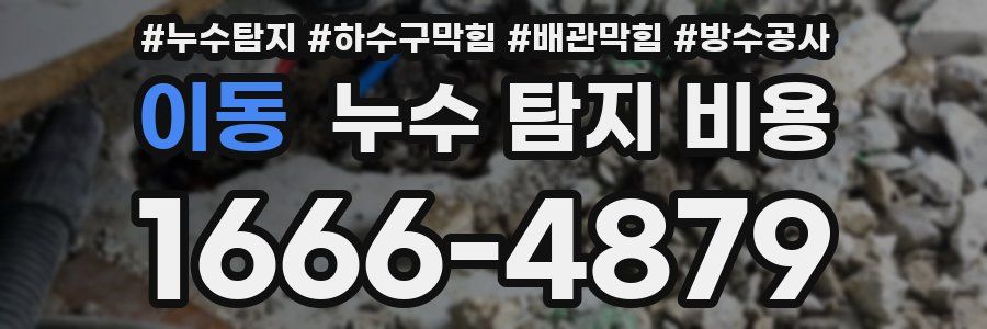 이동 누수 탐지 비용