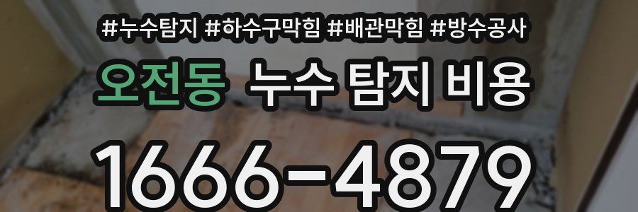 오전동 누수 탐지 비용