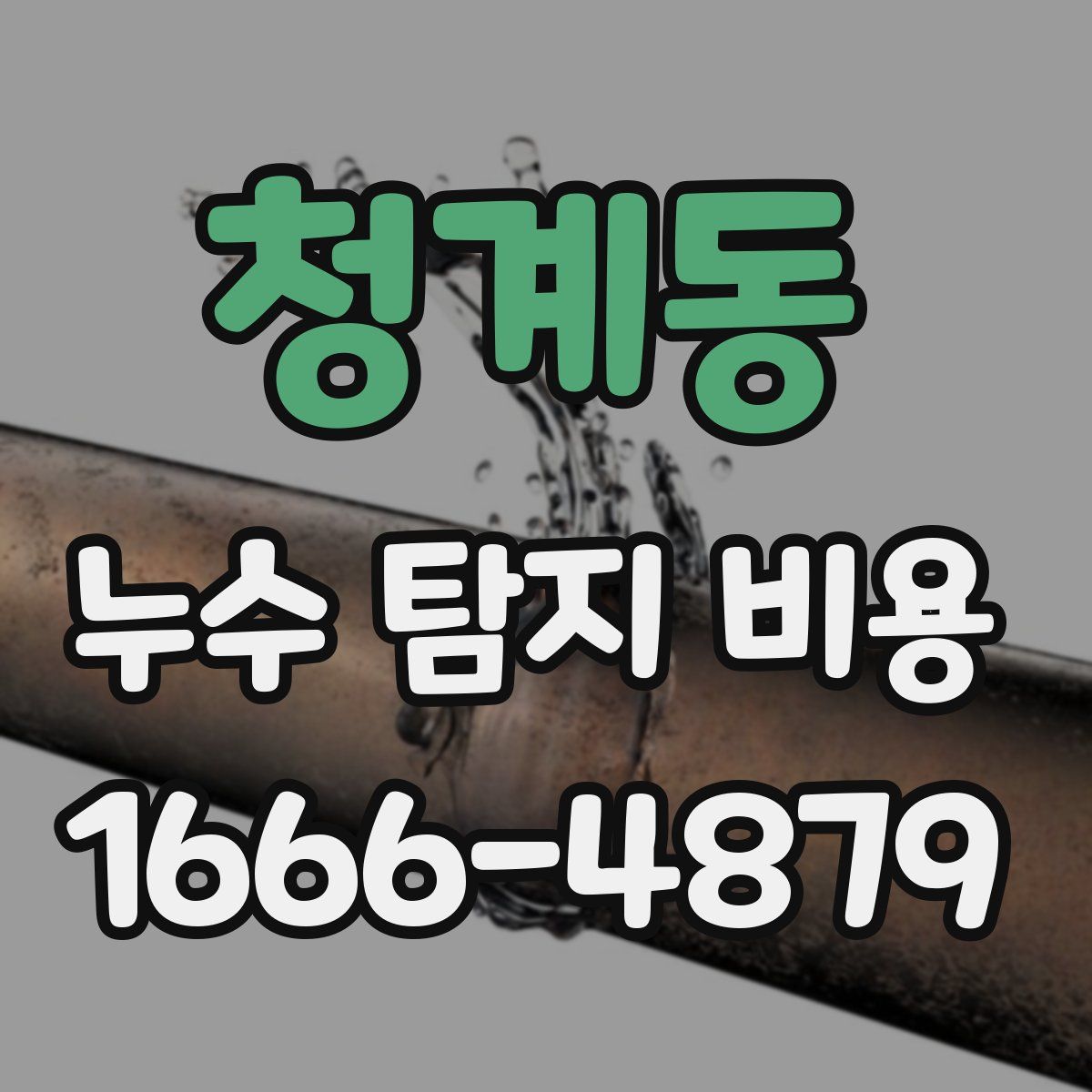 청계동 누수 탐지 비용