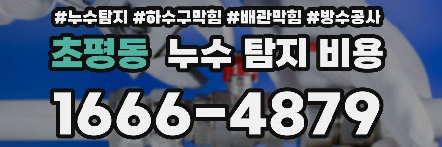 초평동 누수 탐지 비용