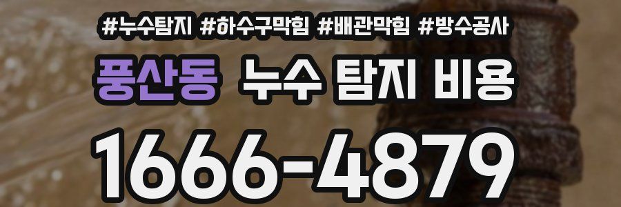풍산동 누수 탐지 비용