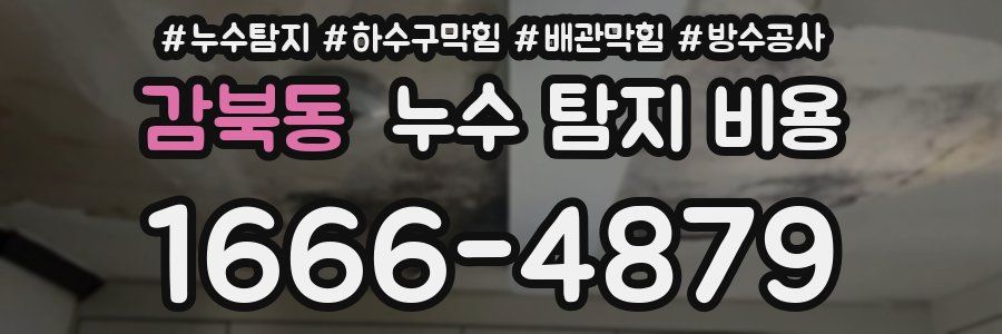 감북동 누수 탐지 비용