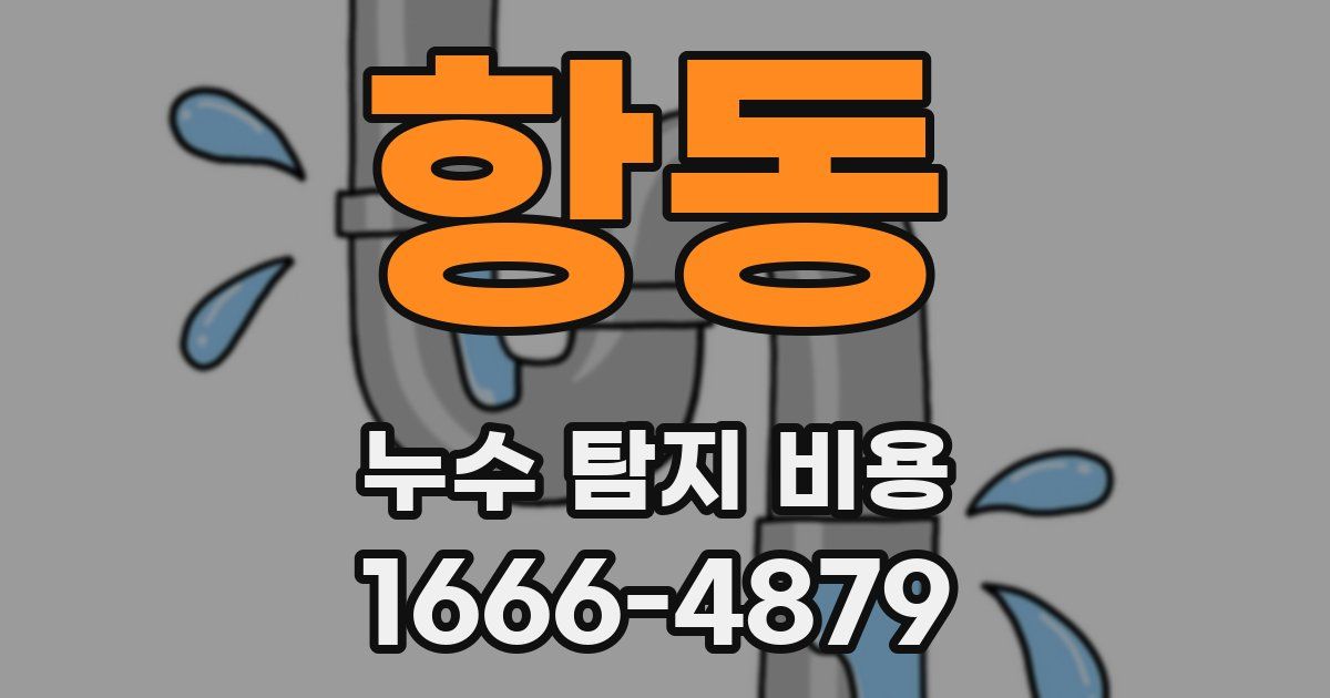 항동 누수 탐지 비용