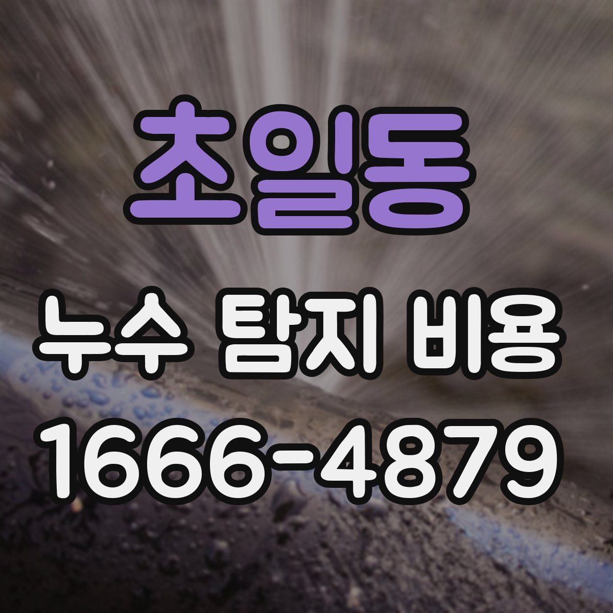 초일동 누수 탐지 비용