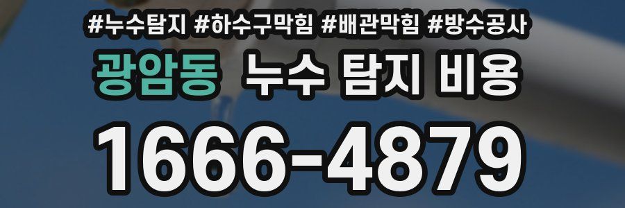 광암동 누수 탐지 비용