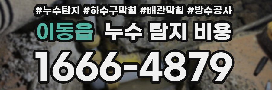 이동읍 누수 탐지 비용