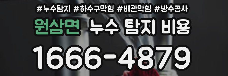 원삼면 누수 탐지 비용