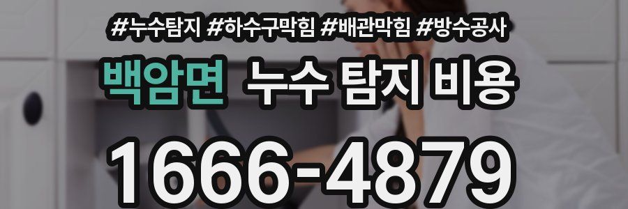 백암면 누수 탐지 비용
