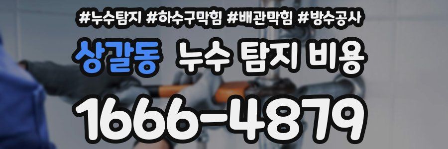 상갈동 누수 탐지 비용