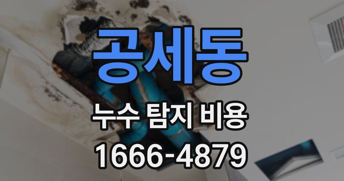공세동 누수 탐지 비용