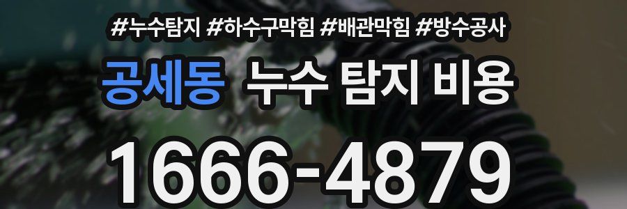 공세동 누수 탐지 비용