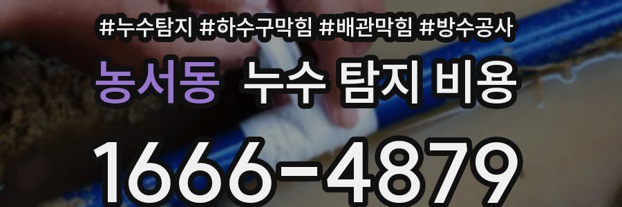 농서동 누수 탐지 비용