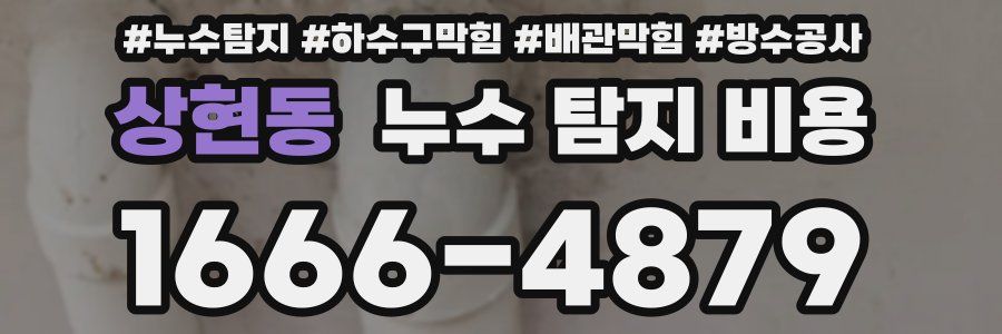 상현동 누수 탐지 비용