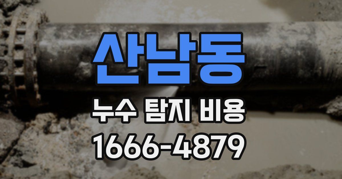 산남동 누수 탐지 비용