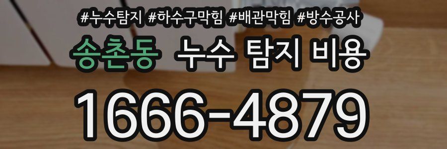 송촌동 누수 탐지 비용