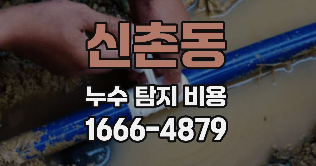 신촌동 누수 탐지 비용
