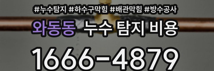 와동동 누수 탐지 비용