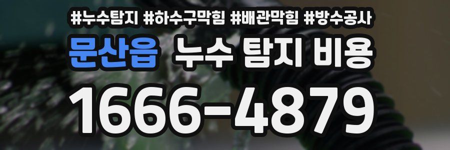 문산읍 누수 탐지 비용
