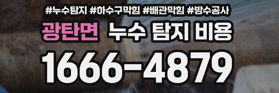 광탄면 누수 탐지 비용