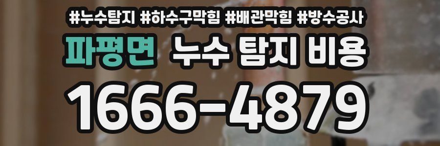 파평면 누수 탐지 비용