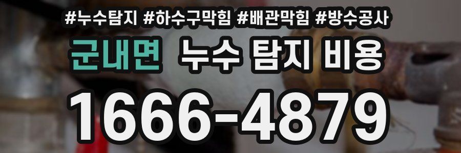 군내면 누수 탐지 비용