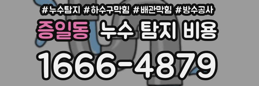 증일동 누수 탐지 비용